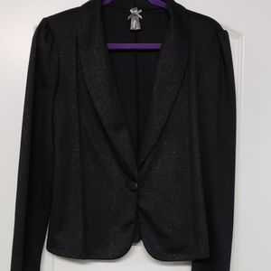 Vanity Black Glitter Blazer - Size Large